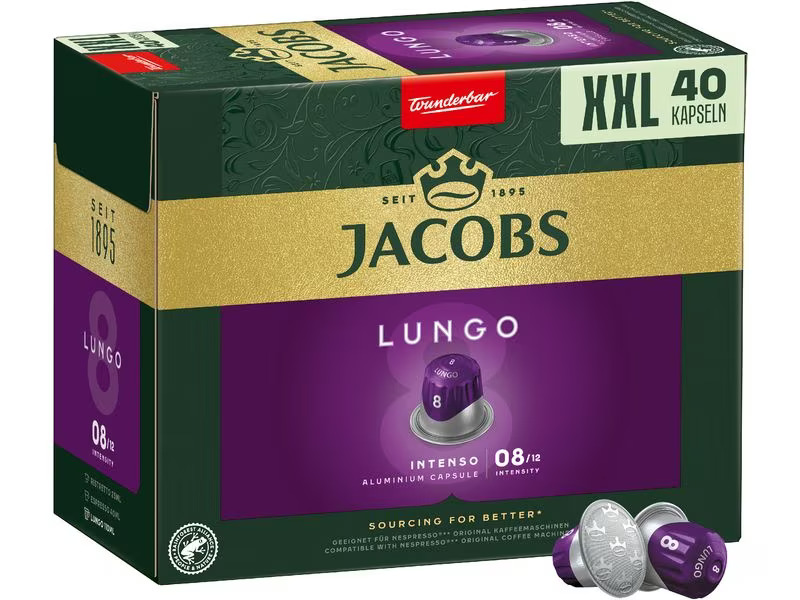 Jacobs Kaffeekapseln Lungo 8 Intenso 5 x 40 Stück