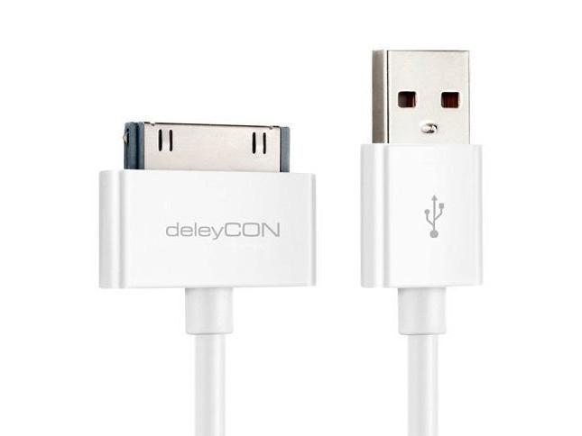 deleyCON USB 2.0-Kabel USB A - Apple Dock 30-Pin 2 m