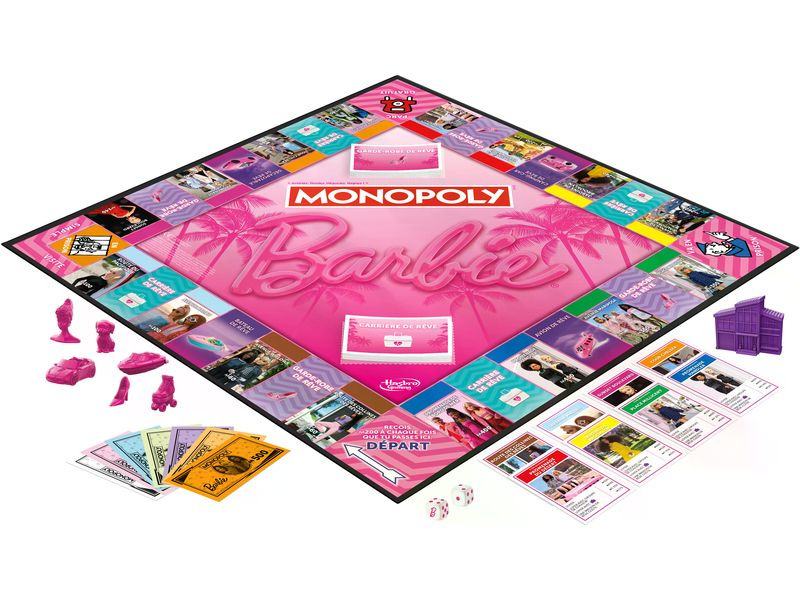Hasbro Gaming Familienspiel Monopoly Barbie -FR-