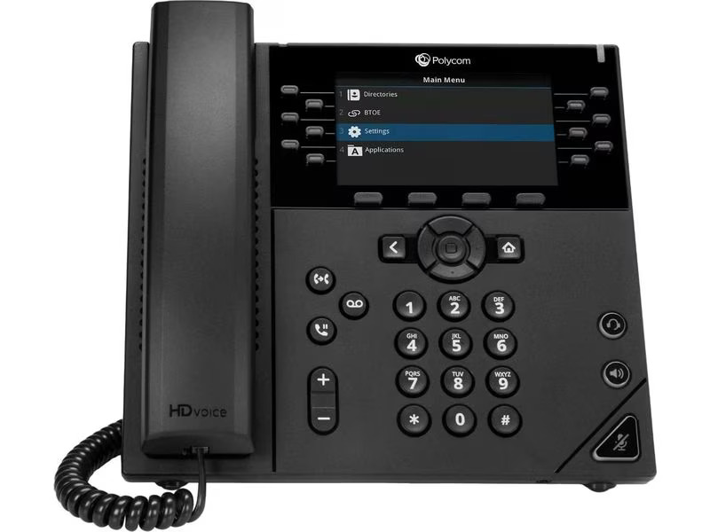 Poly Tischtelefon VVX 450 Obi Edition Schwarz, Google Voice