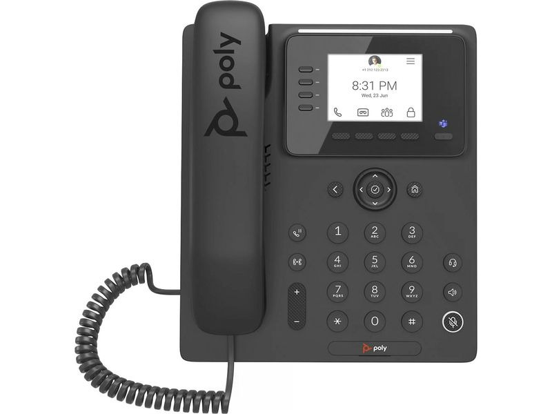Poly Tischtelefon CCX 350 Microsoft Teams Schwarz