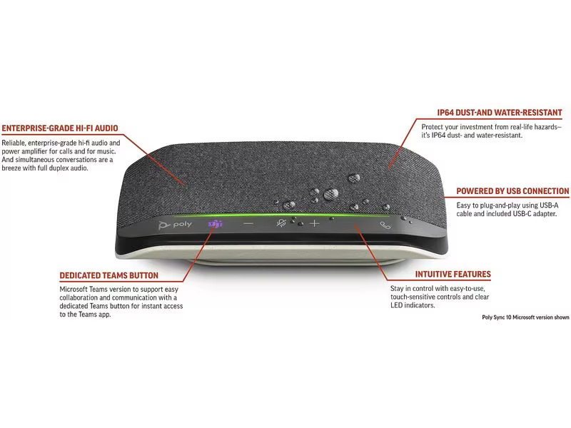 Poly Speakerphone SYNC 10 MS USB-A