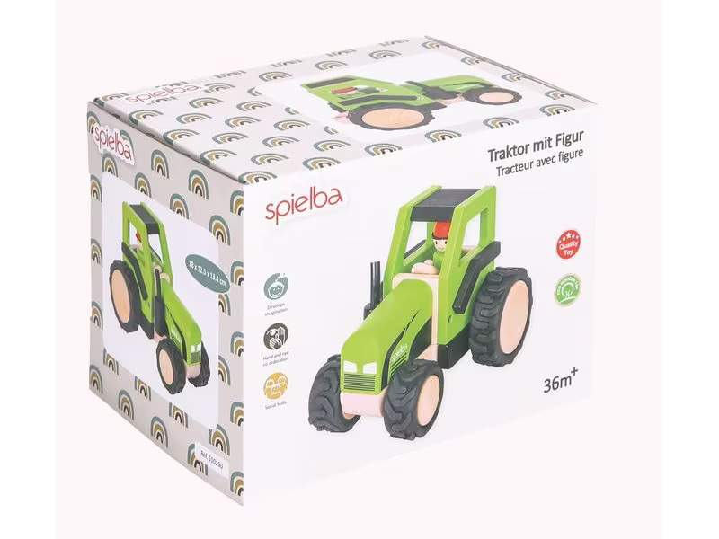 Spielba Holzspielwaren Traktor mit Figur
