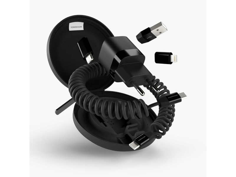 Vonmählen USB-Ladekabel Allroundo GaN All-in-One Schwarz