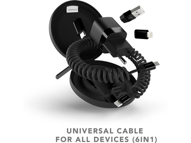 Vonmählen USB-Ladekabel Allroundo GaN All-in-One Schwarz