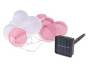 COCON Lichterkette LED Solar, Pink/Weiss, 3.7 m