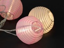 COCON Lichterkette LED Solar, Pink/Weiss, 3.7 m