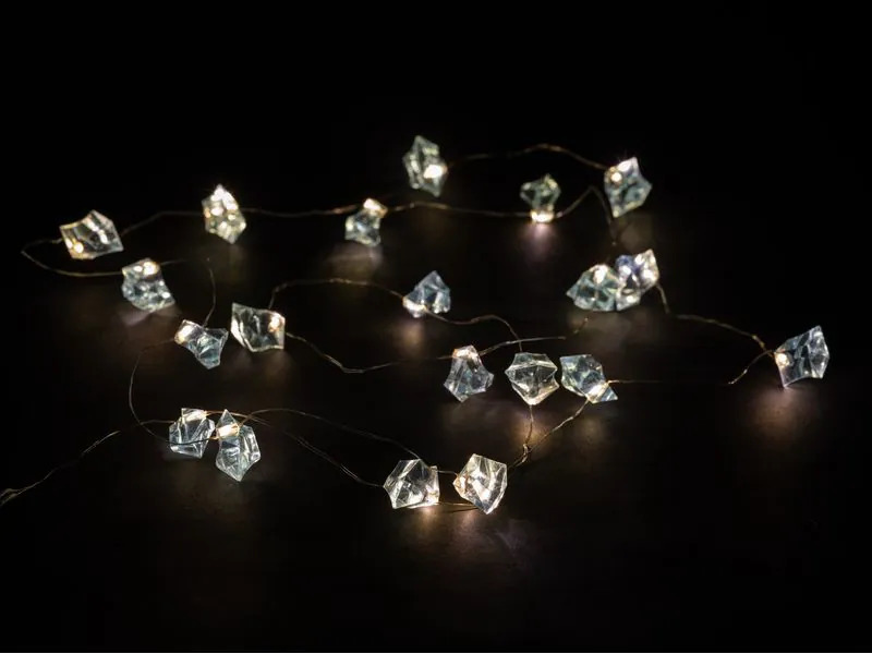 COCON Lichterkette LED Glitzersteine, Blau, 1.9 m