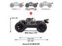 Arrma Monster Truck Outcast 4x4 4S V2 BLX Rot, ARTR, 1:10