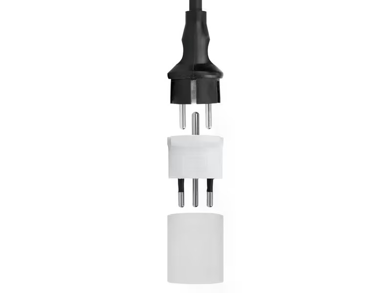 STEFFEN Fixadapter Deutschland CEE7/7 auf Schweiz T12 3-polig, Weiss