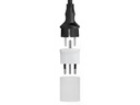 STEFFEN Fixadapter Deutschland CEE7/7 auf Schweiz T12 3-polig, Weiss