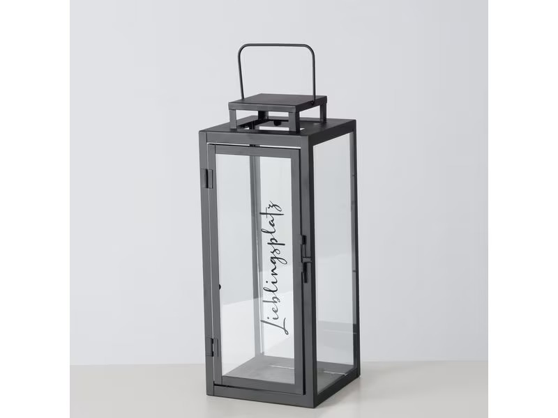 Boltze Laterne Berlin 2-teilig, 40 cm/50 cm, Schwarz