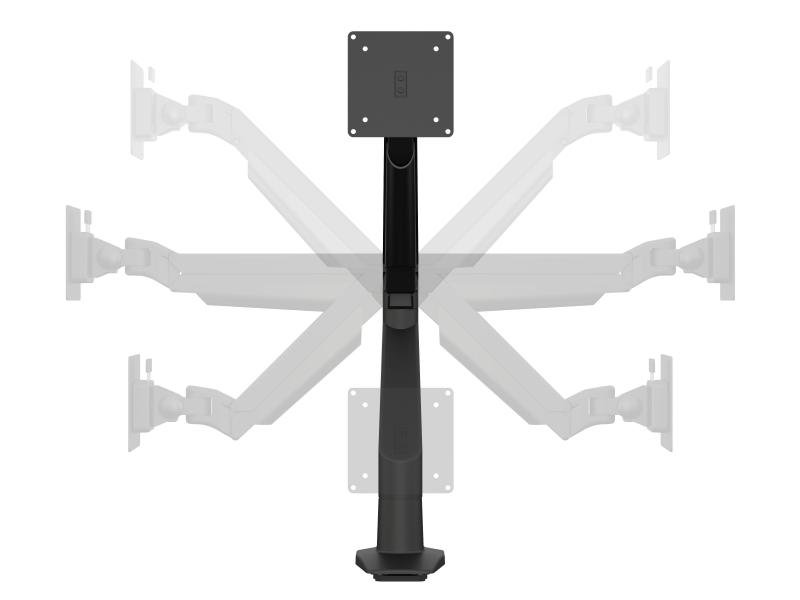 Multibrackets Tischhalterung Gas Lift Arm Single bis 21 kg – Schwarz