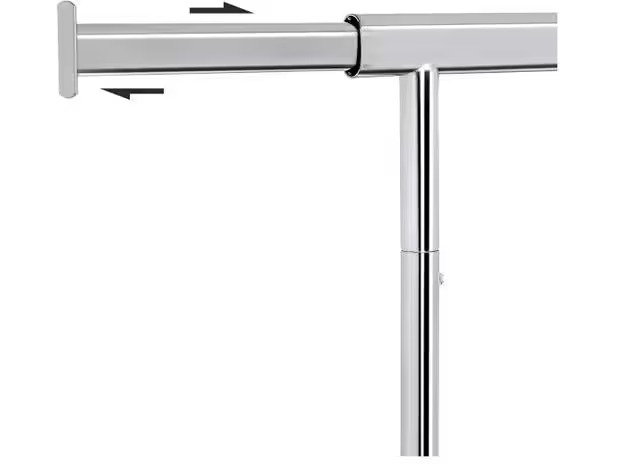 Songmics Garderobenständer Verchromt 160 cm, Silber