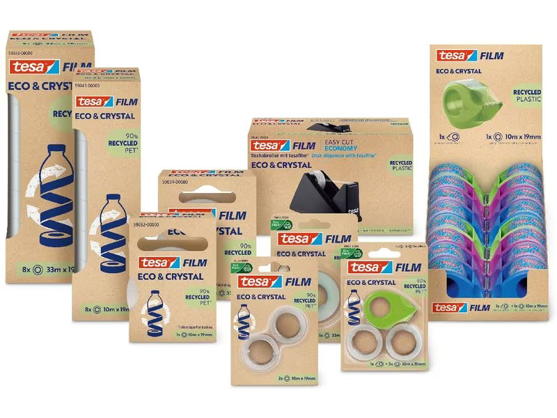 tesa Klebeband Eco &amp; Crystal 19 mm x 33 m, 1 Rolle