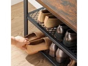 VASAGLE Schuhregal 100 cm x 30 cm, Braun/Schwarz