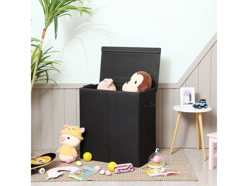 Songmics Wäschekorb  20 l, Schwarz