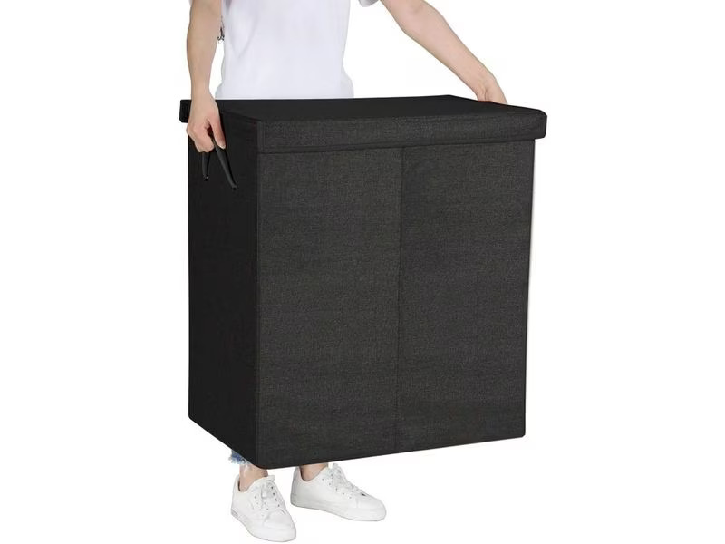 Songmics Wäschekorb  20 l, Schwarz