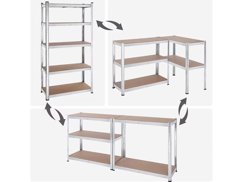 Songmics Regal 2 Stück, Silber