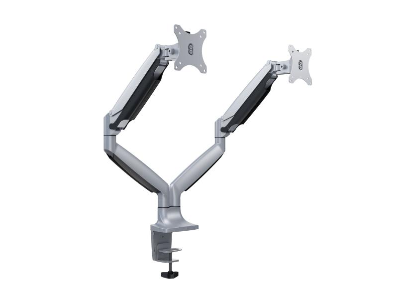 Multibrackets Tischhalterung Gas Spring Dual bis 9 kg – Silber