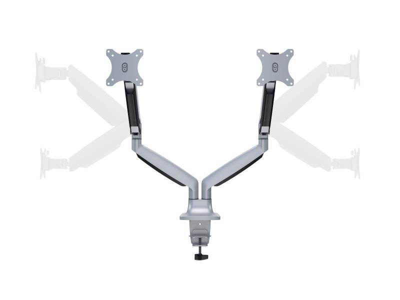 Multibrackets Tischhalterung Gas Spring Dual bis 9 kg – Silber