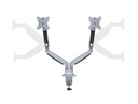 Multibrackets Tischhalterung Gas Spring Dual bis 9 kg – Silber