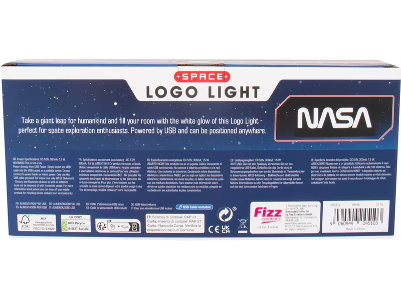 Fizz Creations Dekoleuchte NASA Logo Light