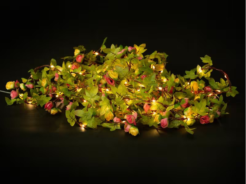 COCON Lichterkette LED Solar Blumen, 10 m