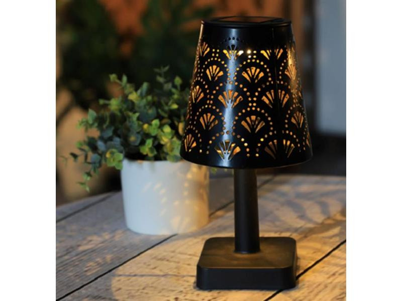 Dameco Tischleuchte LED Solar, 24.5 cm, Schwarz