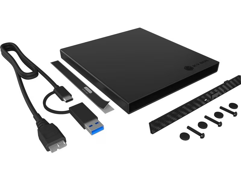 ICY BOX Externes Gehäuse Ultra SLIM SATA Laufwerk IB-AC640-C3