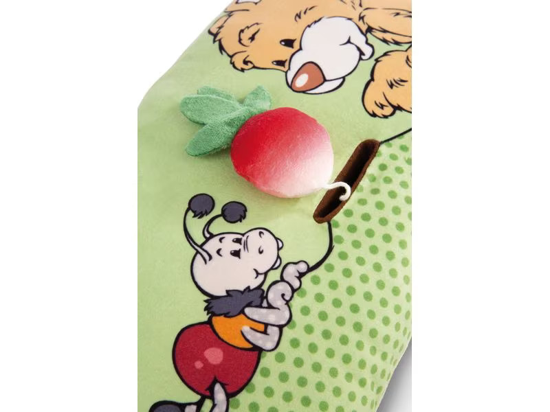 Nici Green Kissen Bär Mielo mit 2D Radieschen 43 x 25 cm