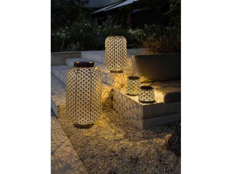 STT Laterne Solar Antic Grand Santana, 58 cm, Anthrazit