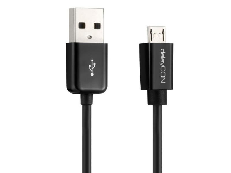 deleyCON USB 2.0-Kabel USB A - Micro-USB B 1.5 m