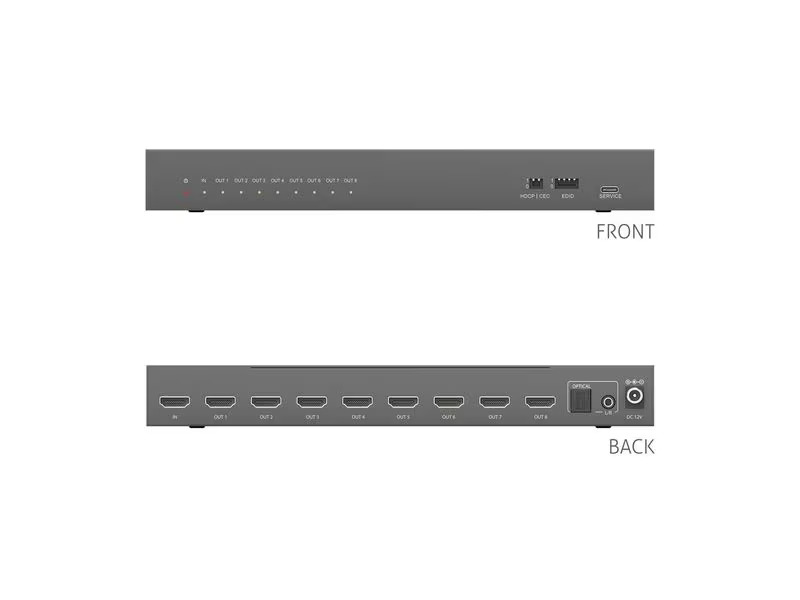 PureTools Splitter PT-SP-HD18-48G 1 x 8 HDMI 2.1 - 48Gbps - 8K