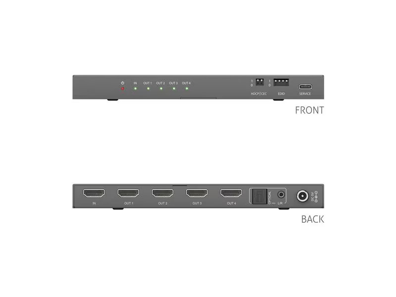 PureTools Splitter PT-SP-HD14-48G 1 x 4 HDMI 2.1 - 48Gbps - 8K