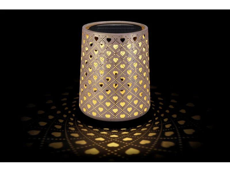 STT Windlicht Solar Antic Mini M Heart Lila