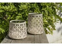 STT Windlicht Solar Antic Mini M Grafic Hellbeige