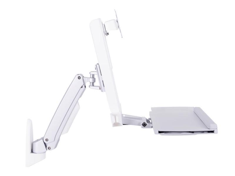 Multibrackets Tischhalterung Workstation Arm Single bis 8 kg – Weiss