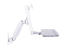 Multibrackets Tischhalterung Workstation Arm Single bis 8 kg – Weiss