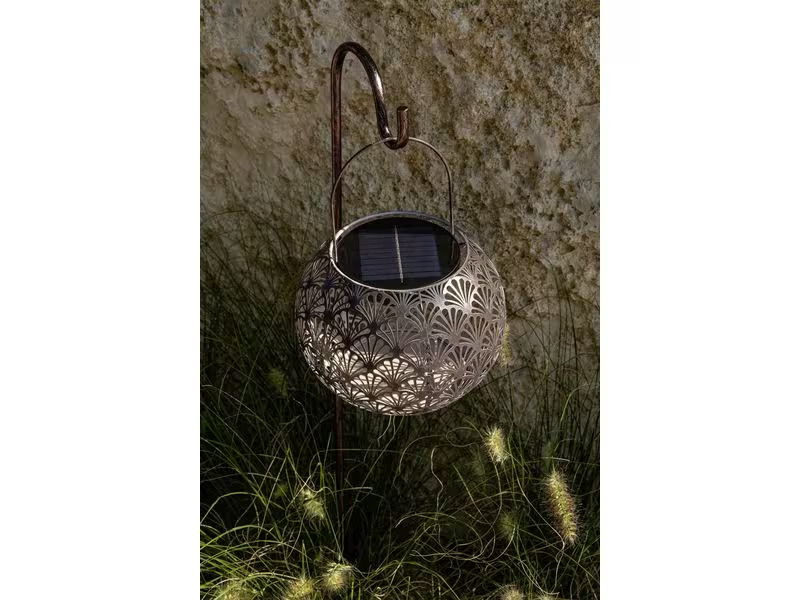 STT Windlicht Solar Antic Globe Santana Ø 22 cm, Anthrazit