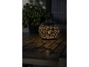 STT Windlicht Solar Antic Globe Monstera Ø 22 cm, Dunkelgrün
