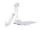 Multibrackets Tischhalterung Workstation Arm Single bis 8 kg – Weiss