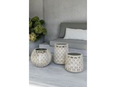STT Windlicht Solar Antic Globe Grafic Ø 22 cm, Hellbeige