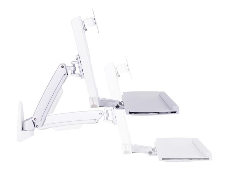 Multibrackets Tischhalterung Workstation Arm Single bis 8 kg – Weiss