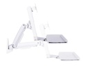 Multibrackets Tischhalterung Workstation Arm Single bis 8 kg – Weiss