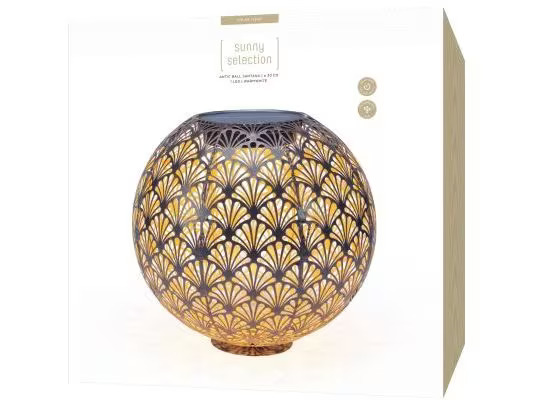 STT Windlicht Solar Antic Ball Santana Ø 30 cm, Anthrazit