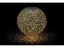 STT Windlicht Solar Antic Ball Monstera Ø 40 cm, Dunkelgrün