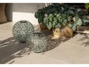 STT Windlicht Solar Antic Ball Monstera Ø 40 cm, Dunkelgrün