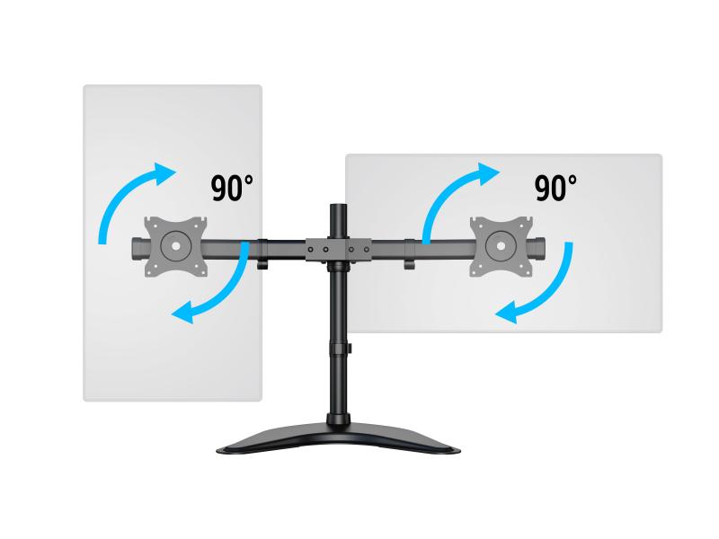 Multibrackets Tischständer Basic Dual bis 10 kg – Schwarz