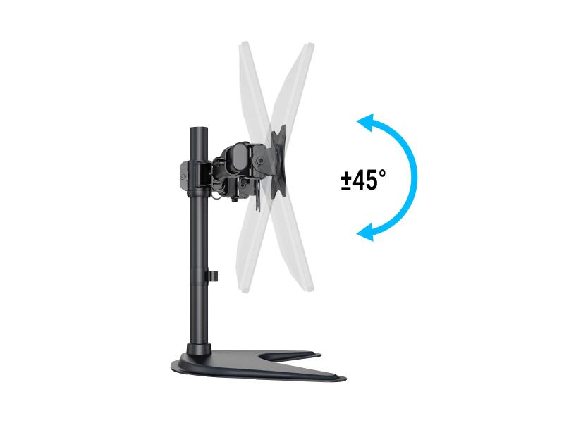 Multibrackets Tischständer Basic Dual bis 10 kg – Schwarz